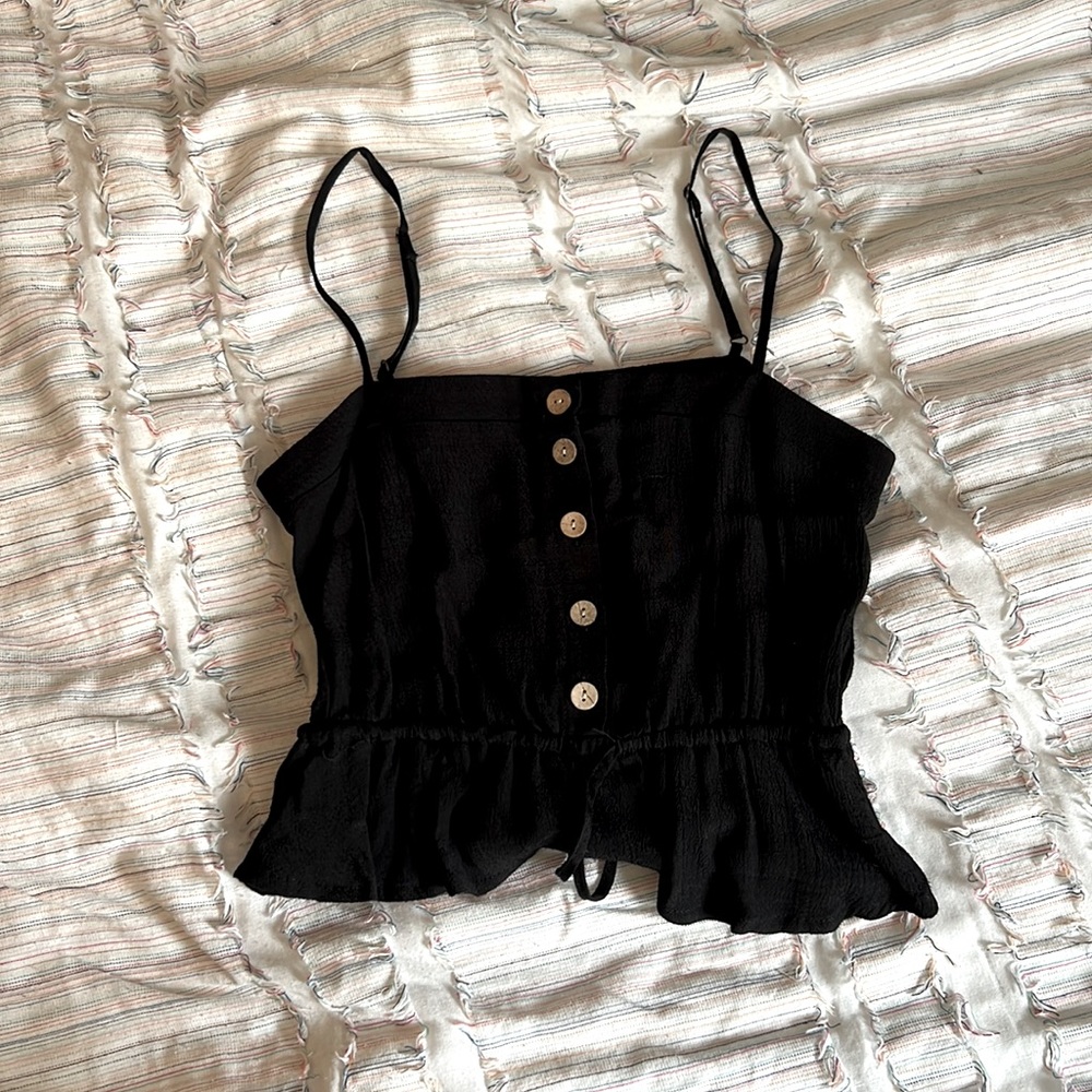Forever 21 Black Tank Top Blouse Size S